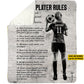 Personalized Soccer Girl Fleece Blanket, Soccer Player Rules Woven Blanket, Cool Sherpa Blanket Gift For Soccer Lovers