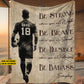 Personalized Soccer Boy Fleece Blanket, Be Strong When You Are Weak Woven Blanket, Cool Sherpa Blanket Gift For Soccer Lovers