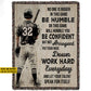 Personalized Motivational Baseball Boy Fleece Blanket ,Be Humble Be Confident Work Hard Everyday Sport Woven Blanket, Cool Sherpa Blanket Gift For Baseball Lovers