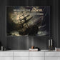 Braving The Storm, The Spirit Sails Onward, Christmas Canvas Painting, Xmas Wall Art Decor - Christmas Poster Gift