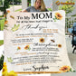 Mother's Day Personalized Blanket, To My Mom Thank You For Your Support Throughout The Year Fleece Blanket - Sherpa Blanket Gift For Moms From Daughter