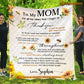 Mother's Day Personalized Blanket, To My Mom Thank You For Your Support Throughout The Year Fleece Blanket - Sherpa Blanket Gift For Moms From Daughter