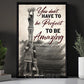 Motivational Cheerleading Canvas Painting, You Don't Have To Be Perfect Wall Art Decor, Poster Gift For Cheerleader