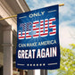 July 4th American Jesus Garden Flag House Flag, Only Jesus Can Make America Great Again USA Yard Flag Gift For Jesus Lovers, American Lovers