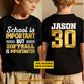 Personalized School Softball Kid Two-sided T-shirt, School Is Important Sport Tees Gift For Softball Lovers