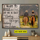 Personalized Valentine's Day Horse Poster & Canvas, I Want To Hold Your Hand Baby Let's Go Riding Gift For Horse Lovers