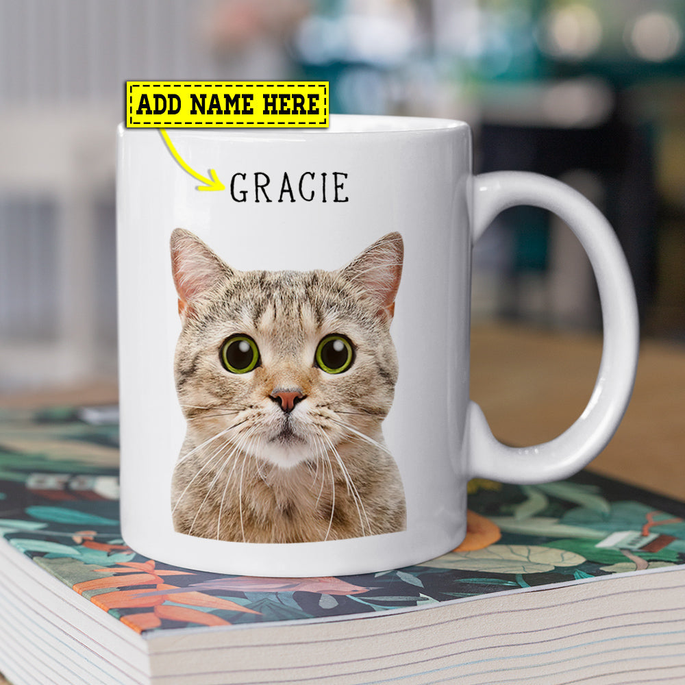 Personalized Cute Cat Mug, Look At Me, Gift Mug, Cups For Cat Lovers, Cat Owners