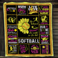 Softball Blanket, She Believed She Could So She Did Fleece Blanket - Sherpa Blanket Gift For Softball Lovers, Softball Players, Softball Girls