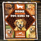 Dog Blanket, Home Is Where The Dogs Runs To Greet You Fleece Blanket - Sherpa Blanket Gift For Dog Lovers, Dog Owners