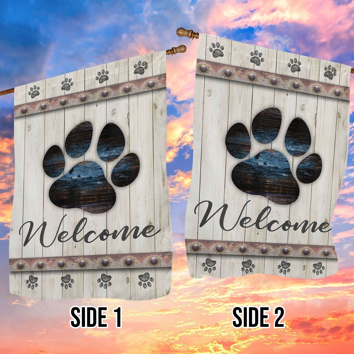 Dog Flag, Welcome To My House Dogshoe In Side Flag, Gift For Dog Lovers, Dog Owners