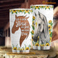 Horse Tumbler, God Is Great Horse Are Good And People Are Crazy Stainless Steel Tumbler, Tumbler Gifts For Horse Lovers