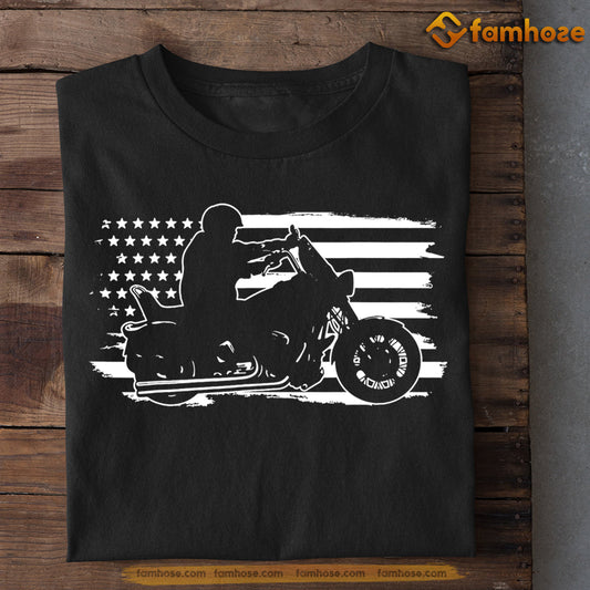 July 4th Biker T-shirt, Strong Man Ride A Motorcycle, Independence Day Gift For Motorcycle Lovers, Biker Tees