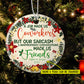 A Job Made Us Coworkers, Personalized Coworker Circle Ceramic Ornament Christmas Gift For Your Colleagues