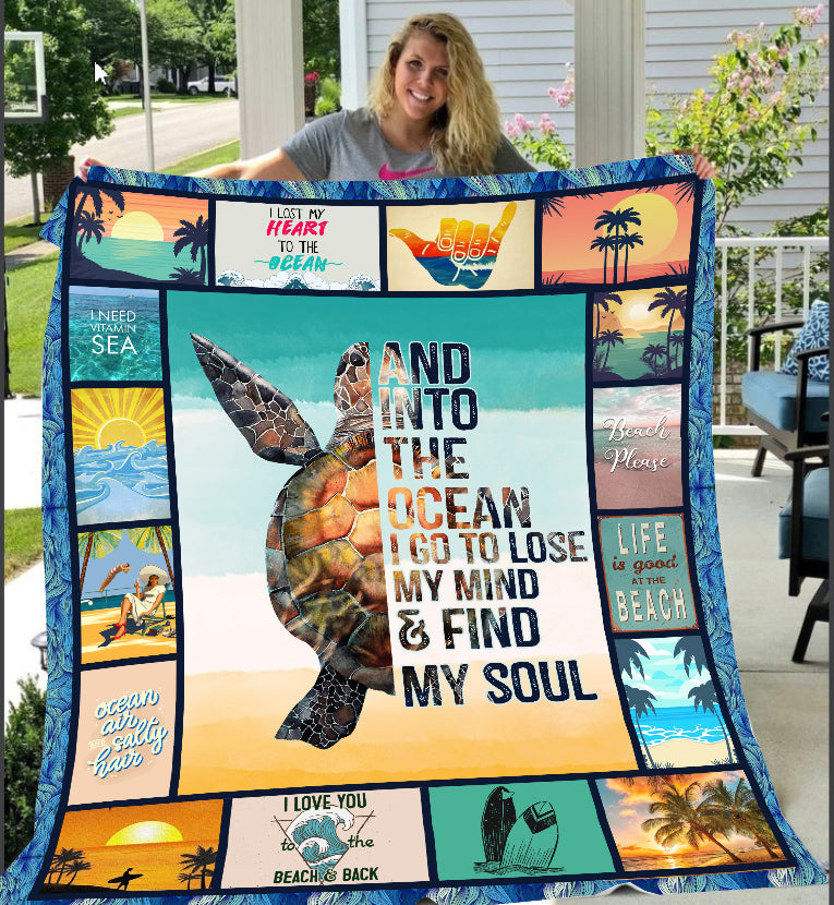 Sea hoarse coastal sea life Sherpa Fleece Blanket selling of my art