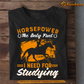 Funny Horse T-shirt, Horsepower The Only Fuel I Need For Studying, Back To School Gift For Horse Lovers, Horse Kids, Horse Tees