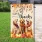 Golden Retriever Dog Autumn Fall Garden Flag - House Flag, Flag Gift For Golden Retriever Thanksgiving Decor