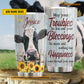 Personalized Cow Tumbler, May Your Troubles Be Less Your Blessings Stainless Steel Tumbler, Tumbler Gifts For Cow Lovers