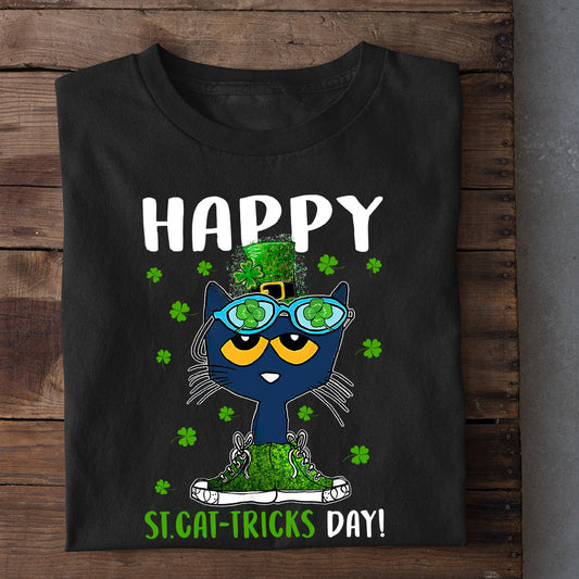 Patrick's Day Cat T-shirt, Happy ST Cattrick's Day Gift For Cat Lovers, Cat Owners, Cat Tees