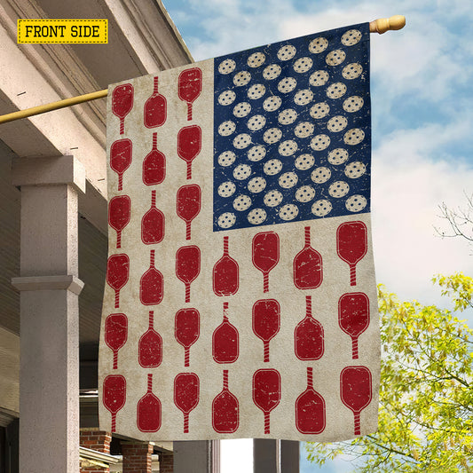 Pickleball Garden Flag & House Flag, Welcome Pickleball Outdoor Decor, Yard Decor Gift For Pickeball Lovers