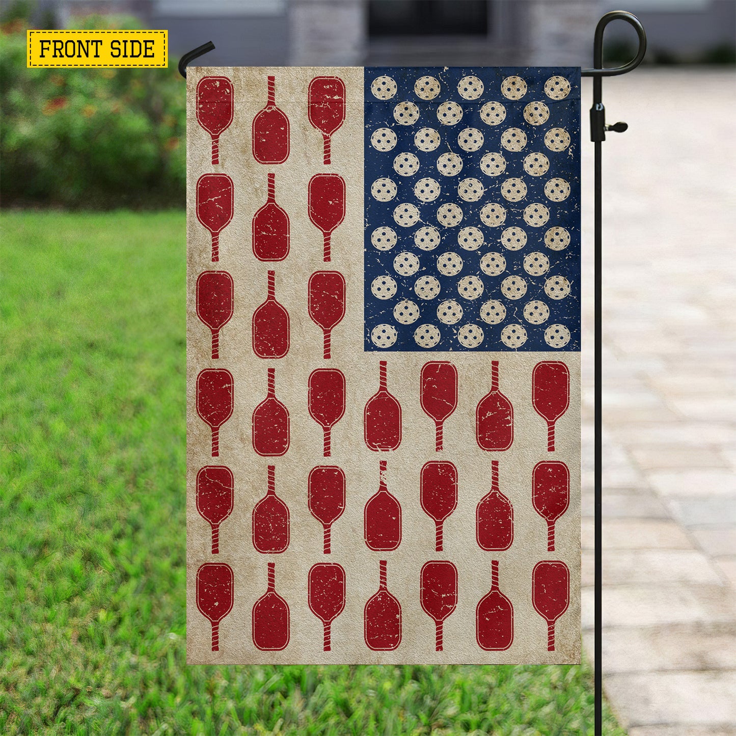 Pickleball Garden Flag & House Flag, Welcome Pickleball Outdoor Decor, Yard Decor Gift For Pickeball Lovers
