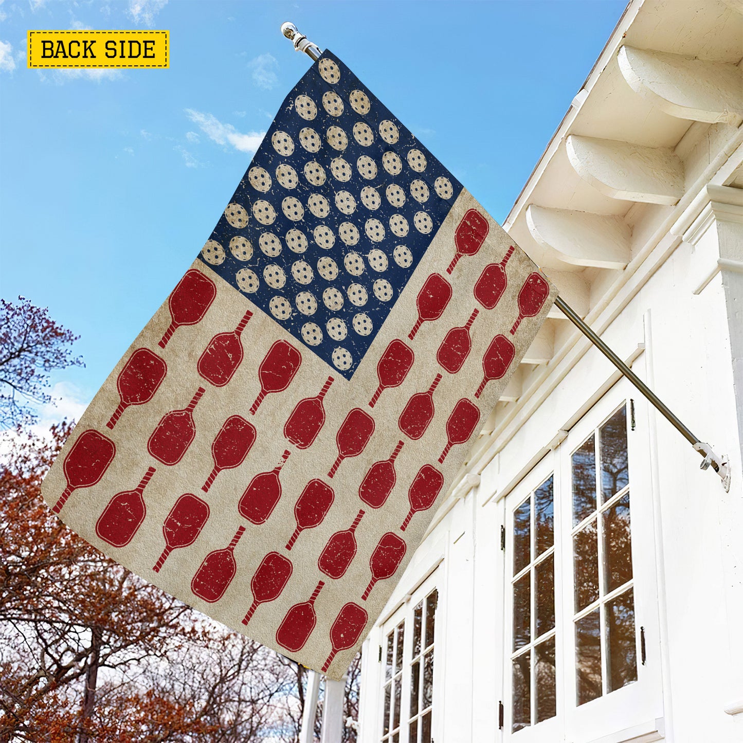 Pickleball Garden Flag & House Flag, Welcome Pickleball Outdoor Decor, Yard Decor Gift For Pickeball Lovers