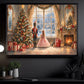 Christmas Nutcracker Canvas Painting, Clara And Toy Soldier By Christmas Tree Wall Art Decor, Xmas Poster Gift For Nutcracker Lover