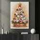 Funny Christmas Toilet Paper Tree Canvas Painting, Festive Toilet Rolls With Colorful Lights Bathroom Wall Art Decor, Xmas Restroom Poster Gift