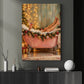 Christmas Bathtub Canvas Painting, Woman Relaxing In Pink Bubble Bath Wall Art Decor, Xmas Poster Gift