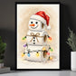 Funny Christmas Toilet Paper Snowman Canvas Painting, Cute Snowman Made Of Toilet Rolls Bathroom Wall Art Decor, Xmas Restroom Poster Gift For Snowman Lover