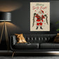 Christmas Quote Santa Claus Canvas Painting, Making Spirits Bright Wall Art Decor, Xmas Poster Gift To Decor House Or Office