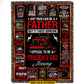 Cool Trucker Fleece Blanket, Any Man Can Be A Father Woven Blanket, Cozy Sherpa Blanket Gift For Trucker Lovers