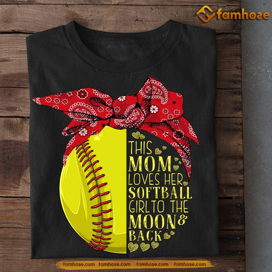 Mother's Day Softball T-shirt, This Mom Loves Her Softball, Gift For Softball Lovers, Softball Players