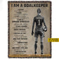 Personalized Soccer Fleece Blanket, I Am A Goalkeeper Sport Woven Blanket, Cool Sherpa Blanket Gift For Goalkeeper Girls