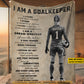 Personalized Soccer Fleece Blanket, I Am A Goalkeeper Sport Woven Blanket, Cool Sherpa Blanket Gift For Goalkeeper Girls