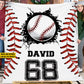 Personalized Baseball Fleece Blanket, Hit A Home Run Sport Woven Blanket, Cool Sherpa Blanket Gift For Baseball Lovers