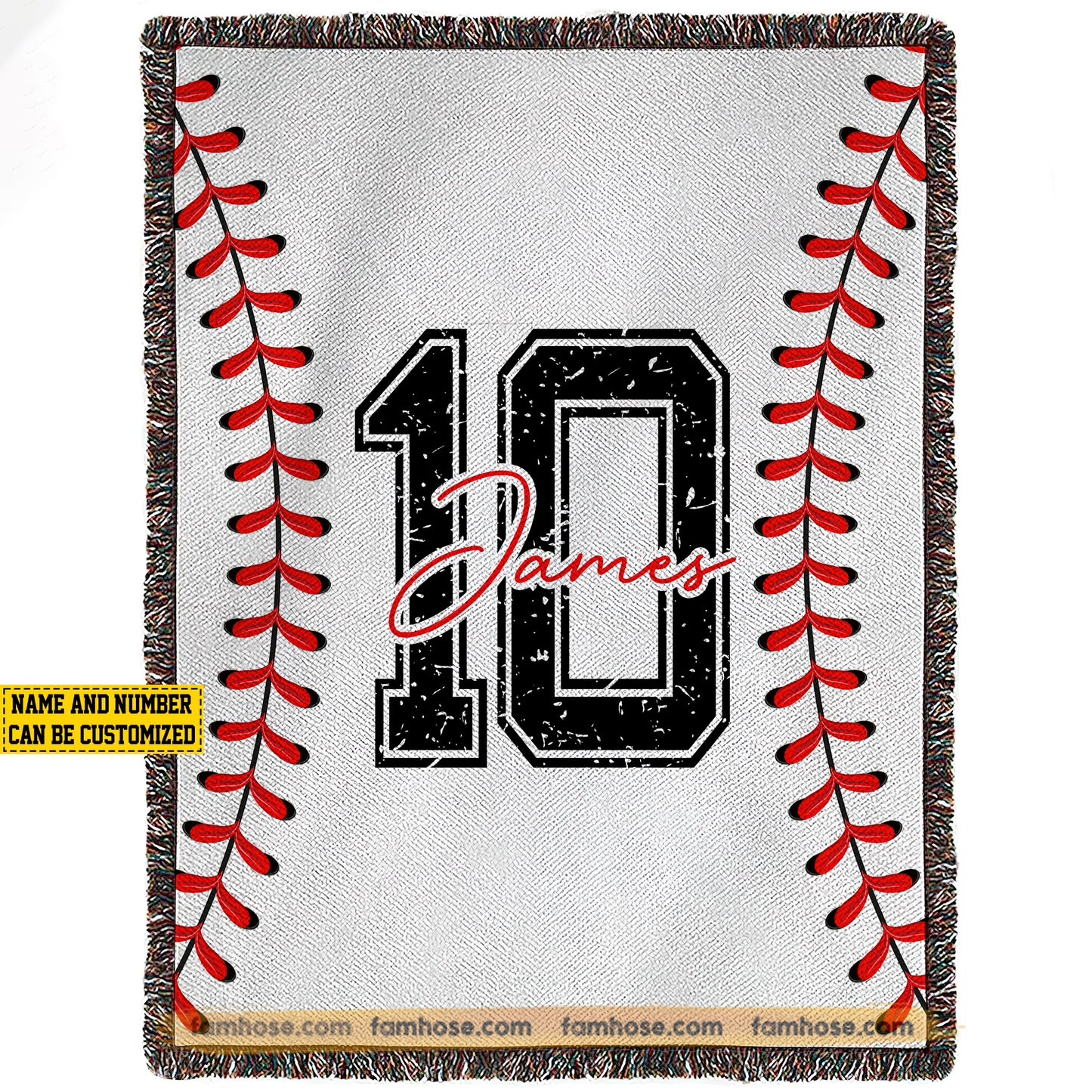 Personalized Baseball Fleece Blanket, Pitch Perfect Comfort Sport Woven Blanket, Cool Sherpa Blanket Gift For Baseball Lovers