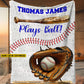 Personalized Baseball Fleece Blanket, Let's Plays Ball Sport Woven Blanket, Cool Sherpa Blanket Gift For Baseball Lovers