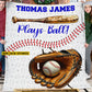 Personalized Baseball Fleece Blanket, Let's Plays Ball Sport Woven Blanket, Cool Sherpa Blanket Gift For Baseball Lovers