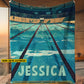 Personalized Swimming Fleece Blanket, Warm Memories Of The Pool Woven Blanket, Cool Sherpa Blanket Gift For Swimming Lovers