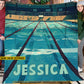 Personalized Swimming Fleece Blanket, Warm Memories Of The Pool Woven Blanket, Cool Sherpa Blanket Gift For Swimming Lovers