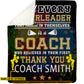 Personalized Cheerleading Coach Fleece Blanket, Behind Every Great Cheerleader Is A Great Coach Woven Blanket, Cool Sherpa Blanket Gift For Cheerleading Coach