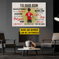 Personalized Motivational Soccer Kid Canvas Painting, To Our Son Sport Wall Art Decor, Poster Gift For Soccer Boys From Parent