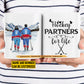 Personalized Hockey Couple Mug, Hockey Partners For Life, Best Valentine's Day Gift For Hockey-Loving Couple, Hockey Players