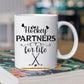 Personalized Hockey Couple Mug, Hockey Partners For Life, Best Valentine's Day Gift For Hockey-Loving Couple, Hockey Players