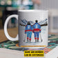 Personalized Hockey Couple Mug, Hockey Partners For Life, Best Valentine's Day Gift For Hockey-Loving Couple, Hockey Players