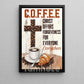 Interesting Coffee Canvas Painting, Christ Offers Forgiveness For Everyone Everywhere Wall Art Decor, Poster Gift For Coffee Lovers, Christian Lovers