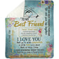Vintage To My Best Friend Fleece Blanket, We Will Face Life Together Woven Blanket - Sherpa Blanket Gift For Your Best Friend