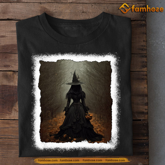 Halloween Witch T-shirt, Witch In Forest For Halloween Costume T-shirt, Halloween Gift, Witch Tees