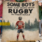 Personalized Rugby Boy Fleece Blanket, Born With Rugby In Their Souls Woven Blanket, Cool Sherpa Blanket Gift For Kids, Rugby Lovers