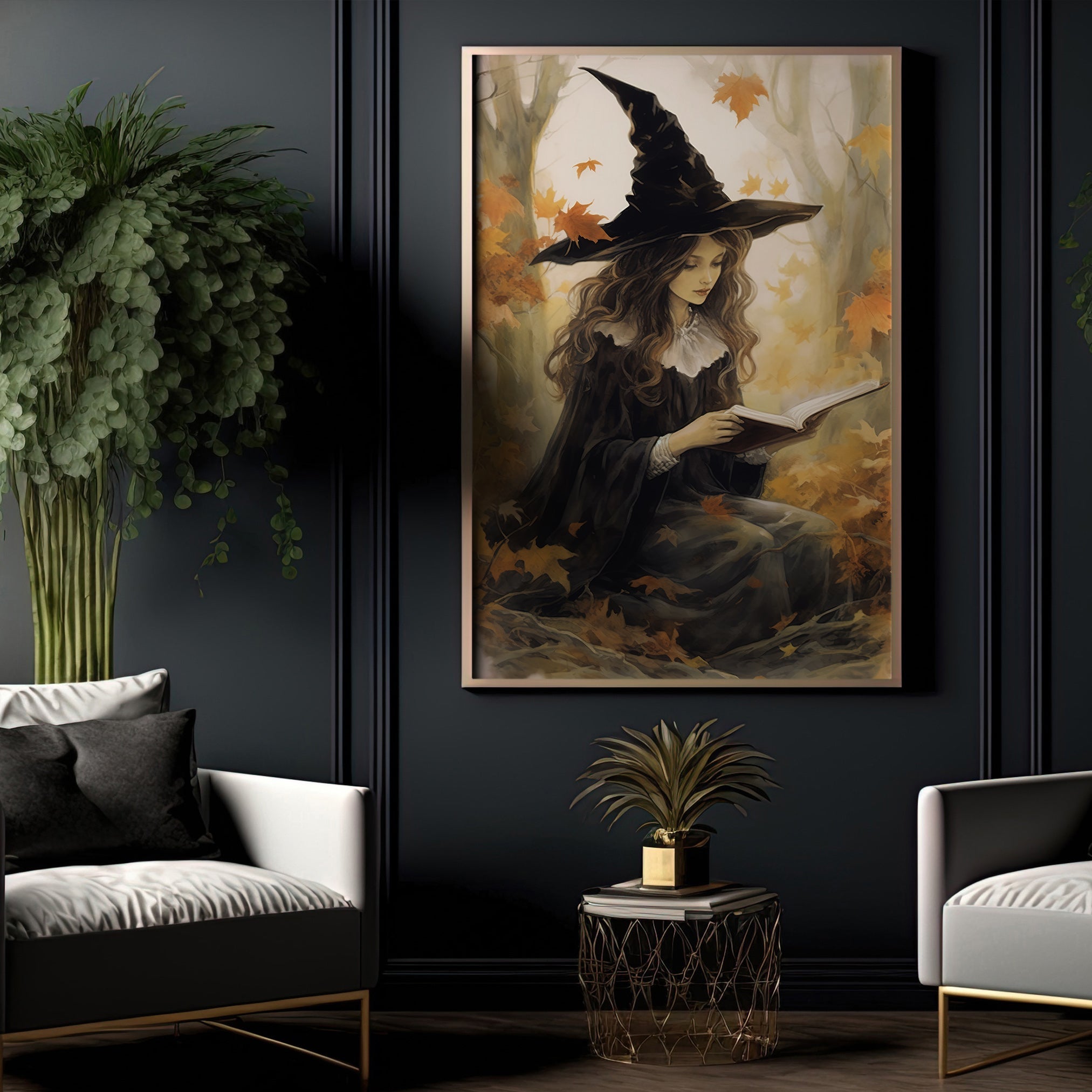 Hot Vintage tall Halloween witch fall Autumn home decor decoration vintage